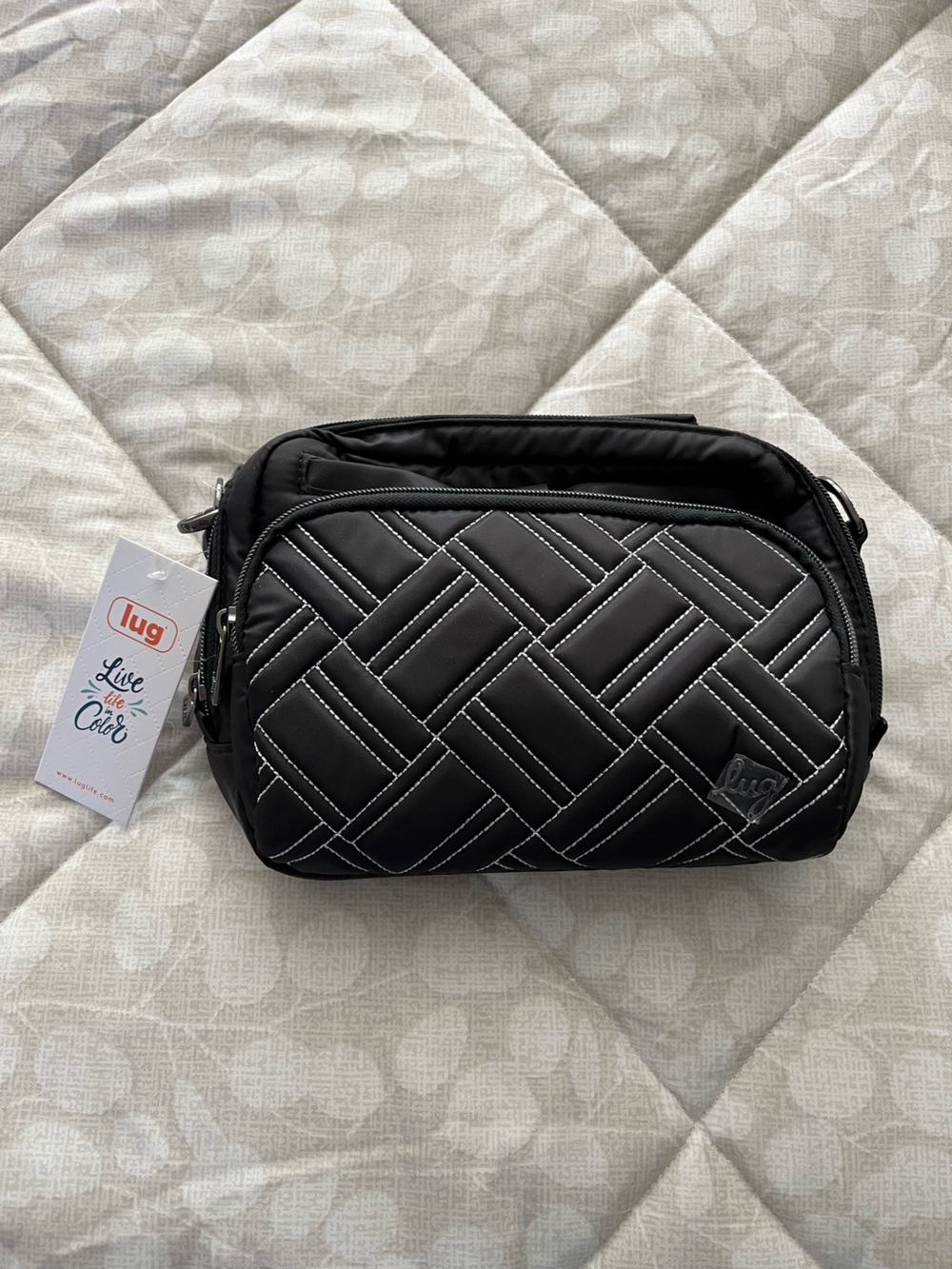 NWT! Lug Mini Ranger Crossbody Bag in Black Icepop Stitch